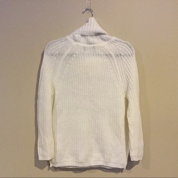 Comfy White Cowl Neck Sweater - Picture 6 of 6
